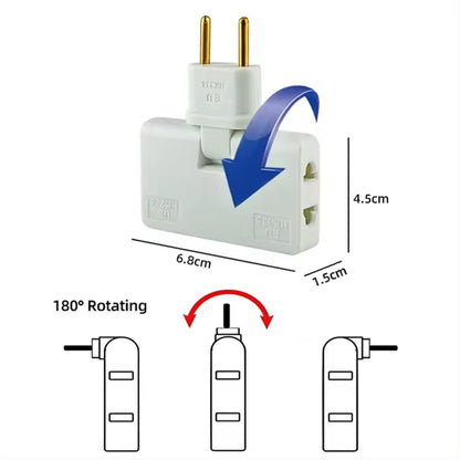 3 in 1 -180 Degree Rotatable Mini Slim Outlet Adapter