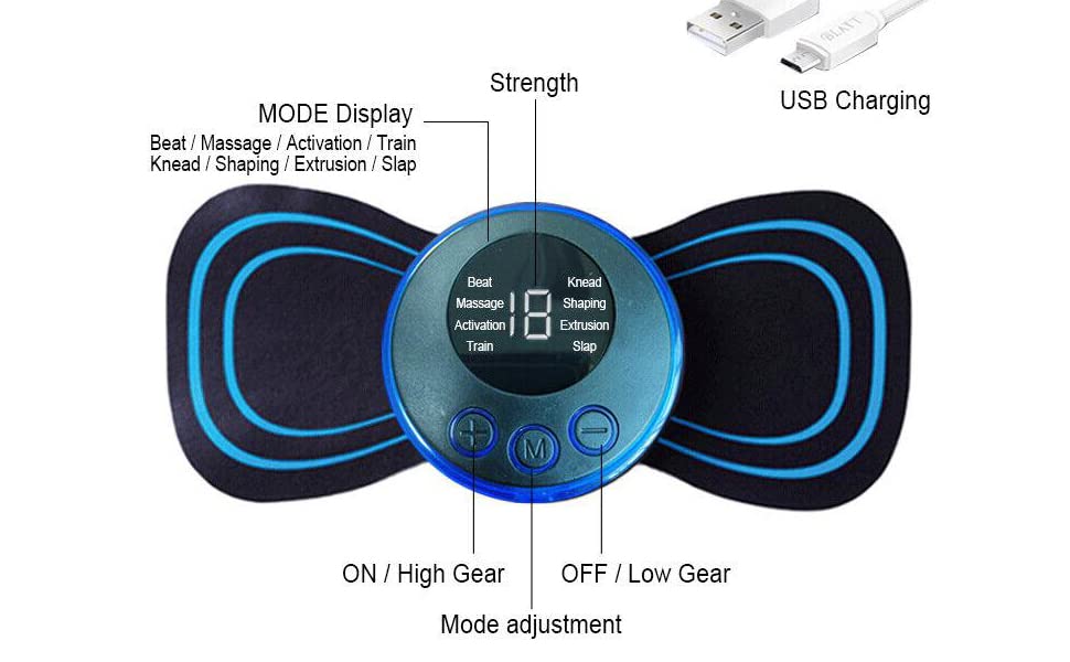 Full Body Mini Butterfly TENS Massager with 8 Mode
