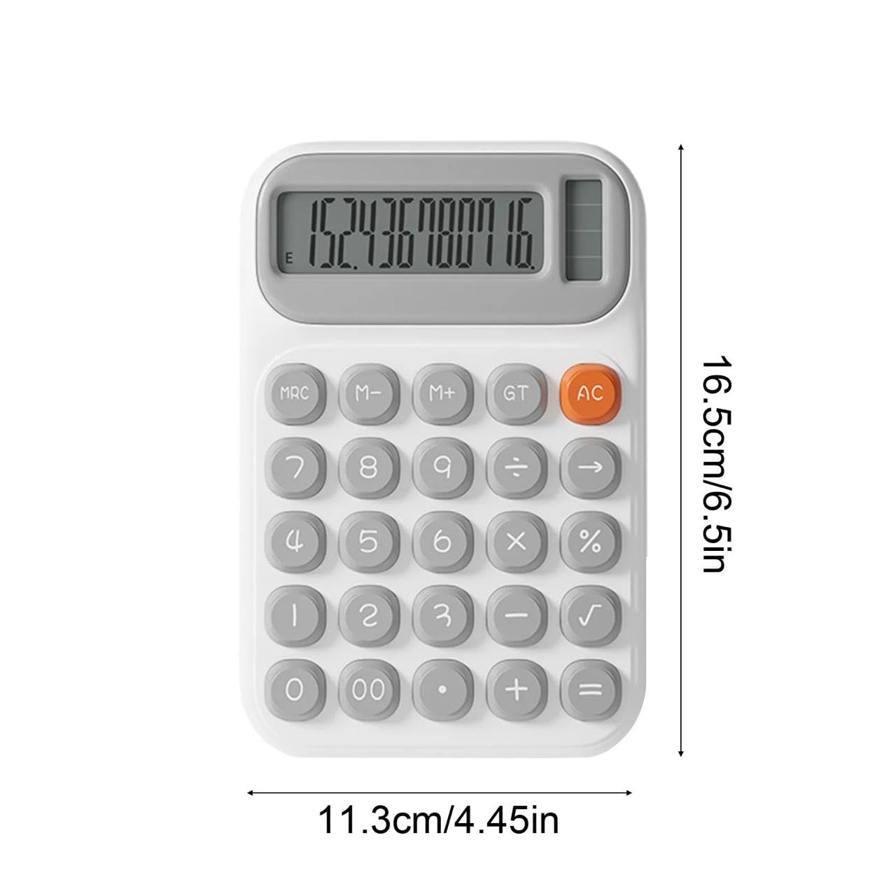 Cute Desktop Calculator with Large LCD Display, Soft Bubble Keys, GT & AC Buttons – Perfect for Study, Office & Home Use