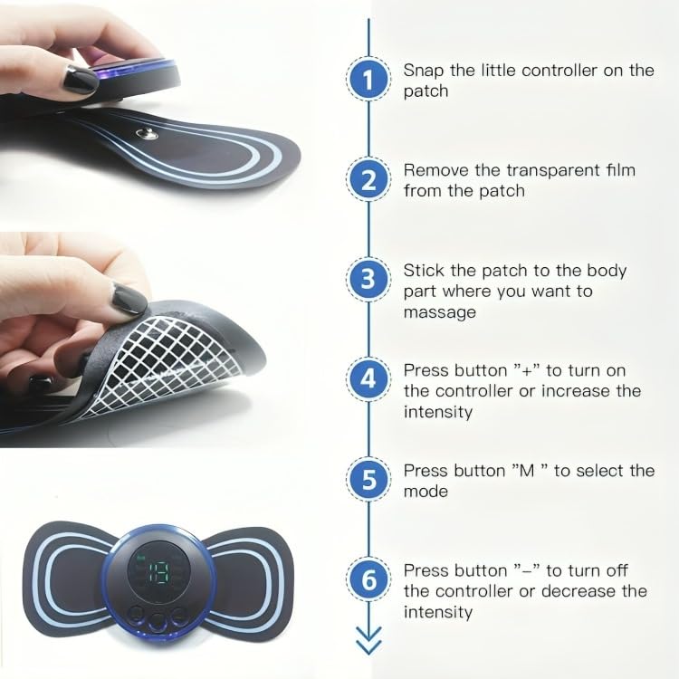 Full Body Mini Butterfly TENS Massager with 8 Mode