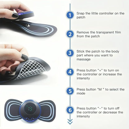Full Body Mini Butterfly TENS Massager with 8 Mode
