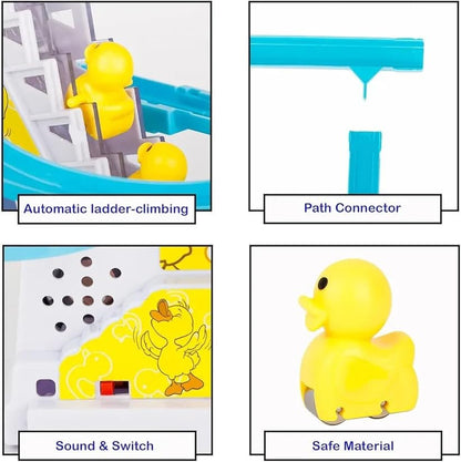 Cute Duck Climbing Stairs Toy with Lights & Music