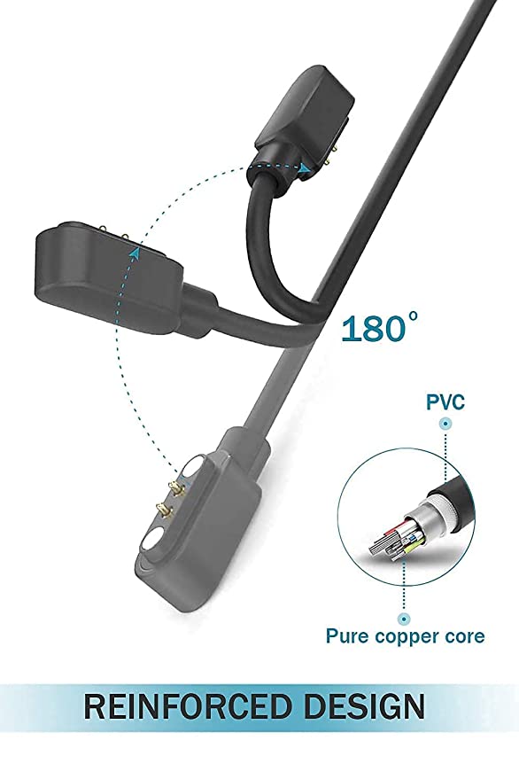 Charging Cable for Boat Xtend,Boat Storm, W26 W26+ W26m W55+, Noise ColorFit Pulse, Colorfit Ultra/Ultra 2