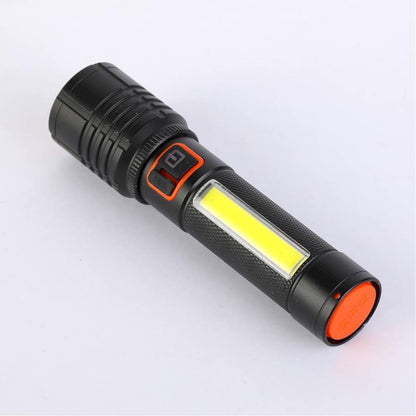 Rechargeable Flashlight – 10000 Lumen High Power LED Torch, 1200M Long Beam, USB-C Charging, 10+ Hours Runtime, Adjustable Zoom Light for Camping, Hiking, Emergency, Outdoor Use (Black -M035-C)