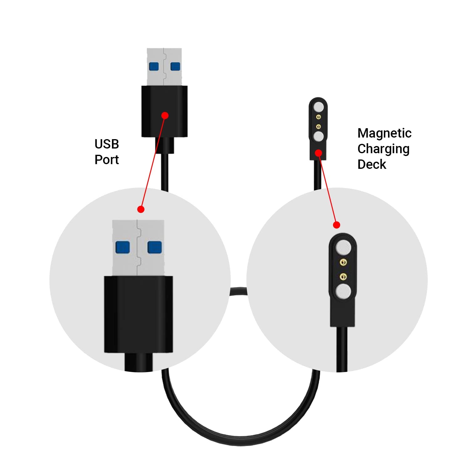 Charging Cable for Realme Dizo Watch 2 Sports