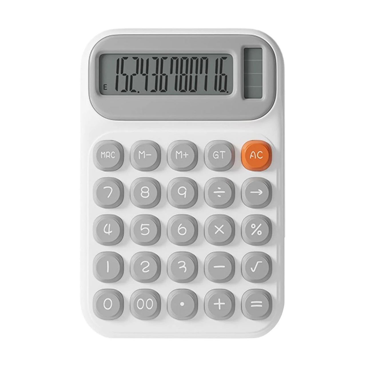 Cute Desktop Calculator with Large LCD Display, Soft Bubble Keys, GT & AC Buttons – Perfect for Study, Office & Home Use