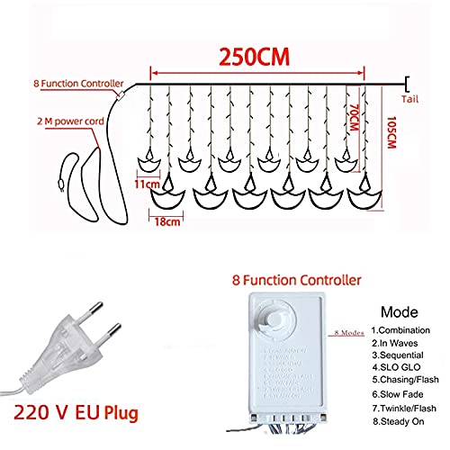 Diya 6+6 Curtain Fairy Lights