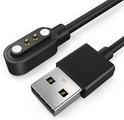 USB Magnetic Charging Cable 2 Pins Compatible with Fire-Boltt Dazzle Plus 1.81" Smart Watch