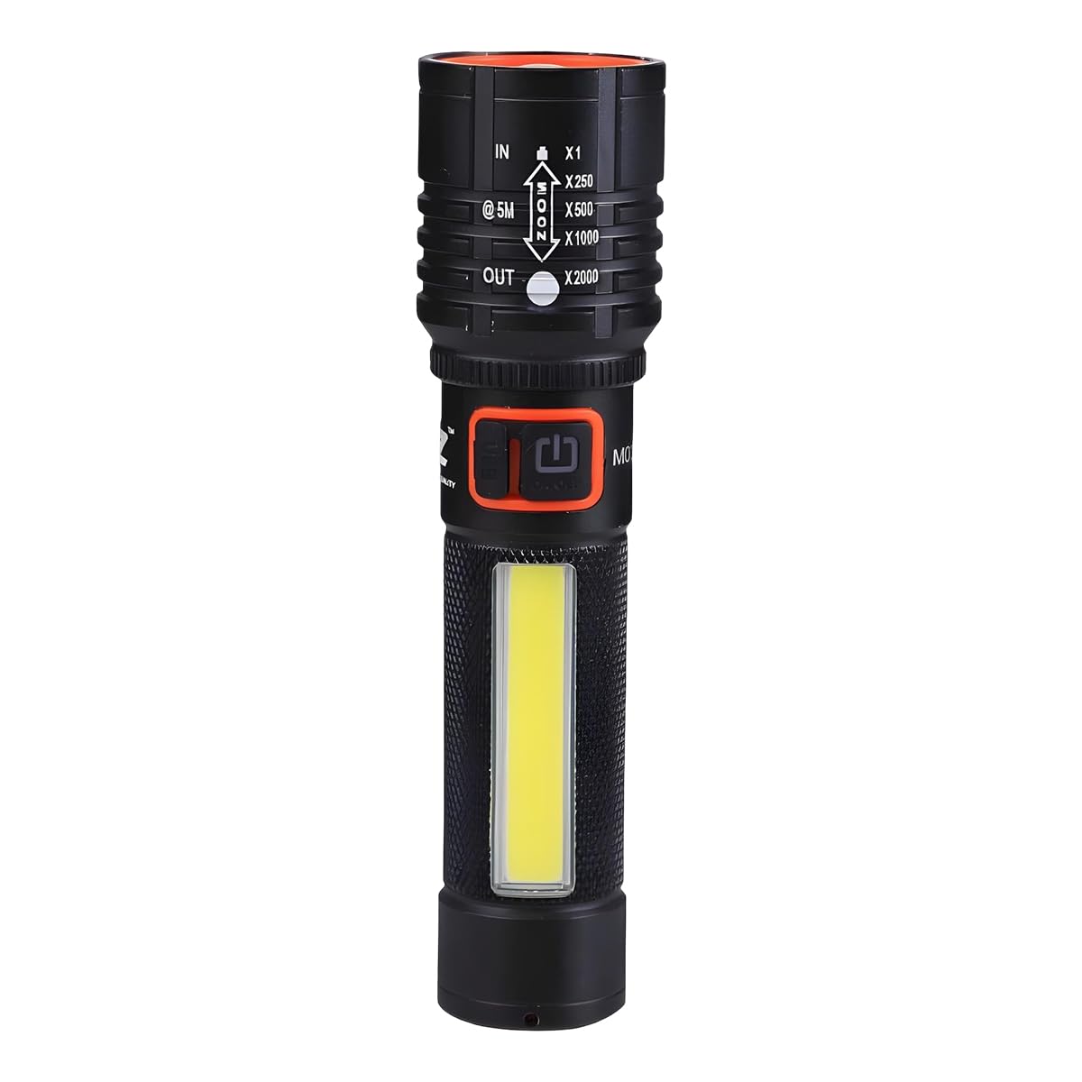 Rechargeable Flashlight – 10000 Lumen High Power LED Torch, 1200M Long Beam, USB-C Charging, 10+ Hours Runtime, Adjustable Zoom Light for Camping, Hiking, Emergency, Outdoor Use (Black -M035-C)