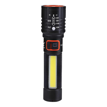 Rechargeable Flashlight – 10000 Lumen High Power LED Torch, 1200M Long Beam, USB-C Charging, 10+ Hours Runtime, Adjustable Zoom Light for Camping, Hiking, Emergency, Outdoor Use (Black -M035-C)