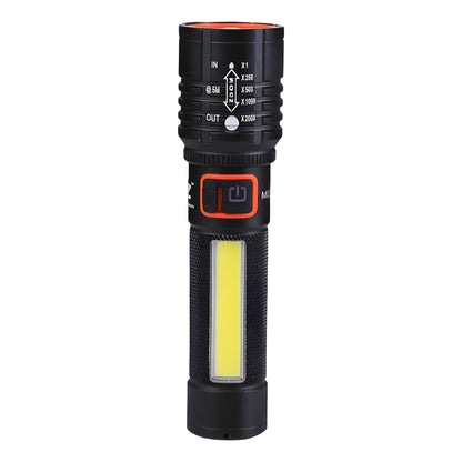 Rechargeable Flashlight – 10000 Lumen High Power LED Torch, 1200M Long Beam, USB-C Charging, 10+ Hours Runtime, Adjustable Zoom Light for Camping, Hiking, Emergency, Outdoor Use (Black -M035-C)