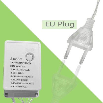 Warm White 6 Star Curtain Lights 2