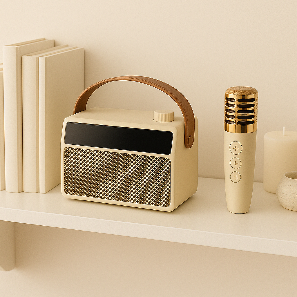 Portable Morden-Finish LED Display Speaker