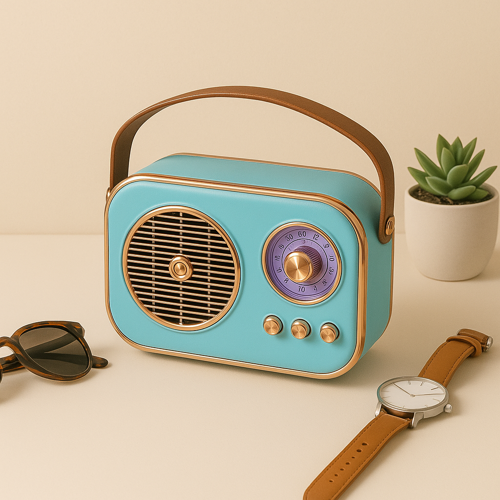 SonicOrb RetroWave 15W Bluetooth Speaker Deep Bass