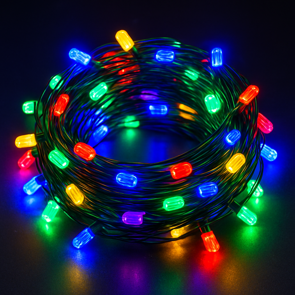 42m 200 Bulb Multicolour LED String Lights