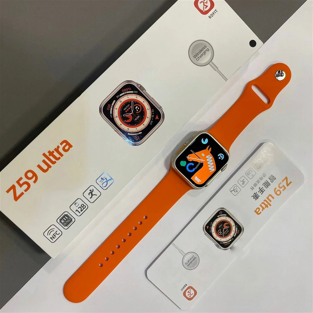 8Ultra Max Smartwatch | 45 mm | Dual Straps | With Scrolling And Wireless Charger