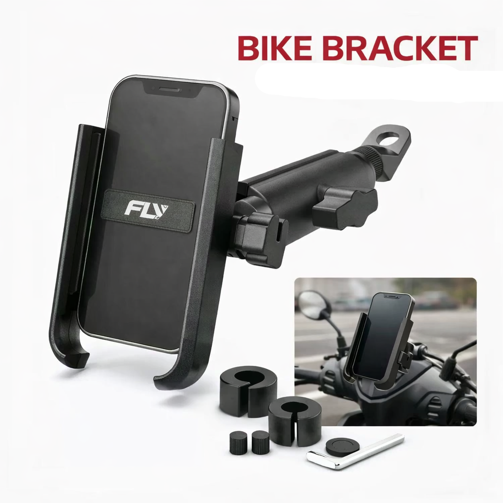 Metal Bike/scooty Phone Holder with 360° Rotation