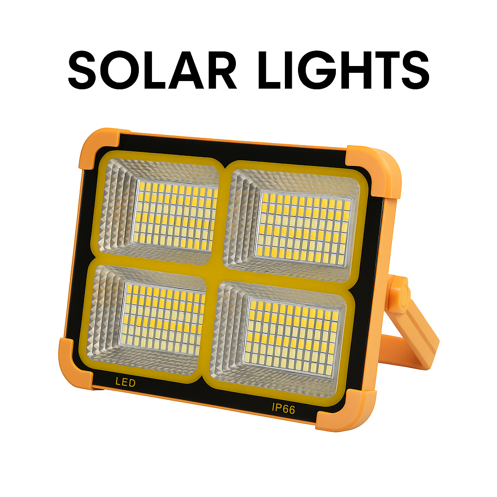 100W Solar FLOOD WATERPROOF  & USB Rechargeable Work Light