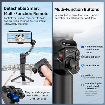 Axis Smartphone Gimbal Stabilizer Tripod Remote 360