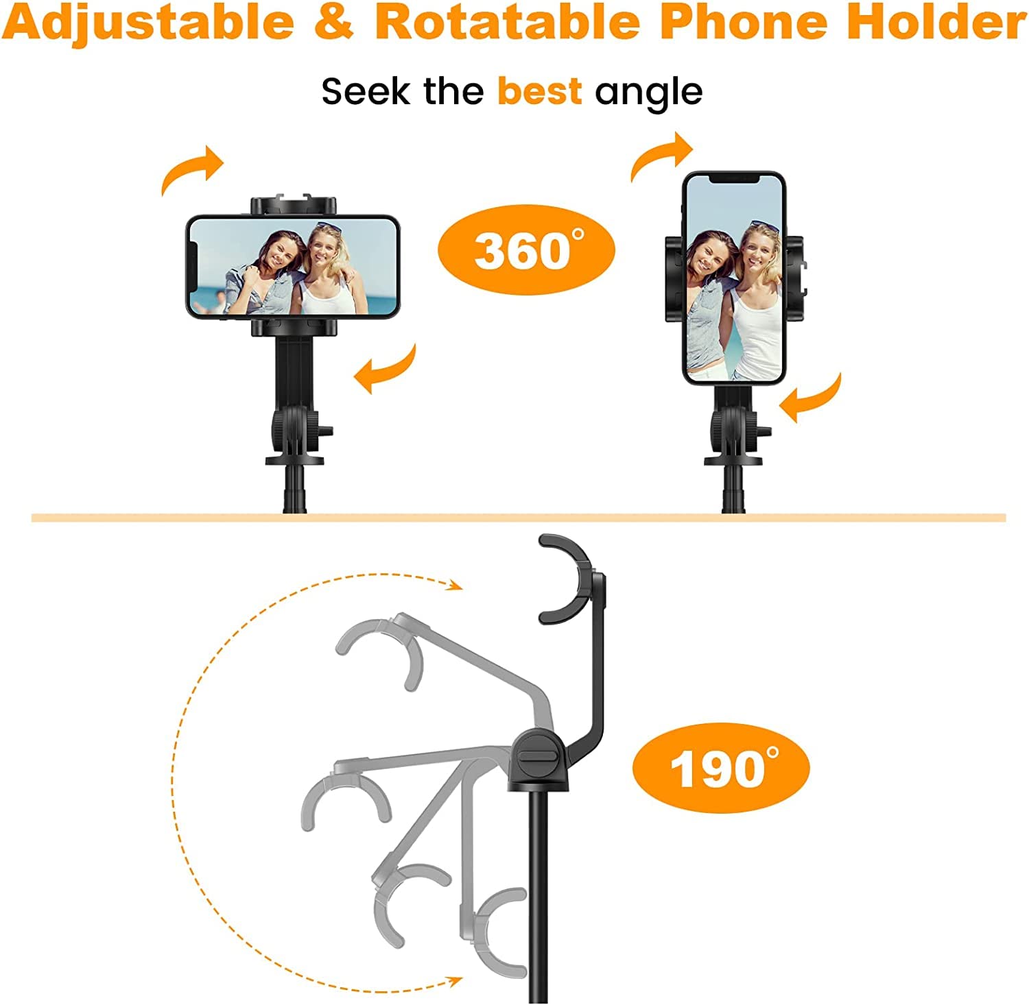 Q05 New Long Bluetooth Extendable Selfie Stick for Mobile Phone & Camera's with Wireless Remote & Tripod Stand Portable Lightweight Long Multi-Function for YouTube, Photos & Cooking