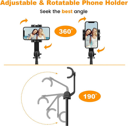 Q05 New Long Bluetooth Extendable Selfie Stick for Mobile Phone & Camera's with Wireless Remote & Tripod Stand Portable Lightweight Long Multi-Function for YouTube, Photos & Cooking