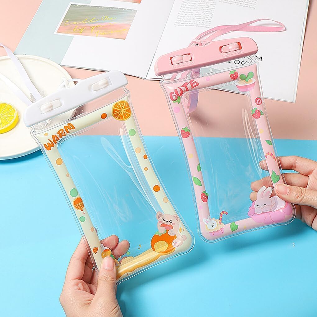 HelloSplash™ – Cute Airbag Waterproof Pouch for Phones up to 7” (Floatable)