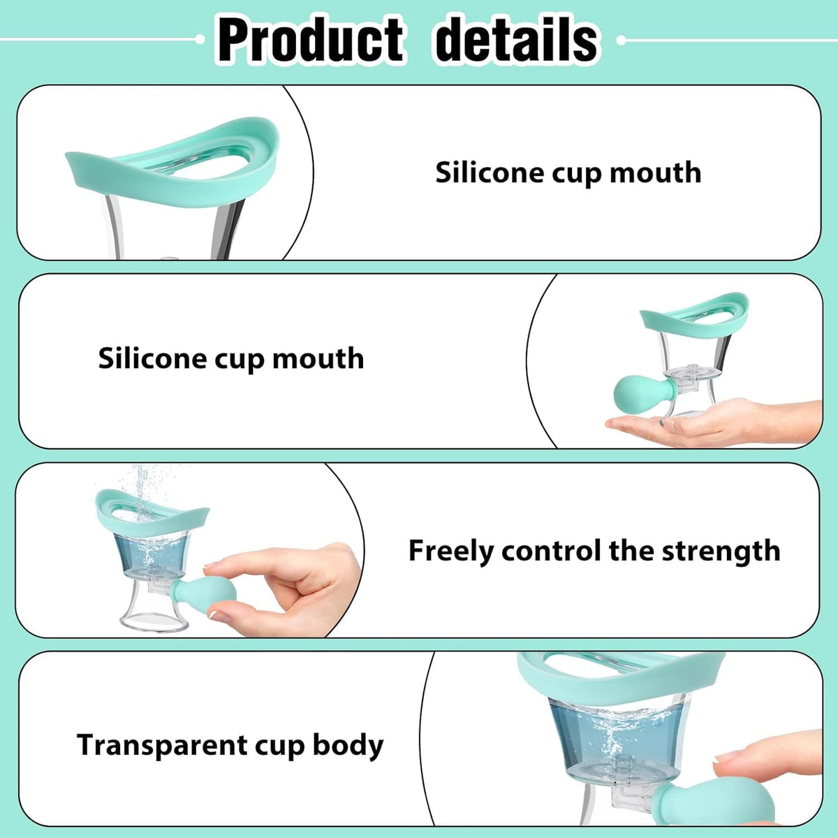 AquaFresh Eye Wash Cup with Soft Silicone Seal & Squeeze Bulb | Portable Eye Rinsing Cleaner
