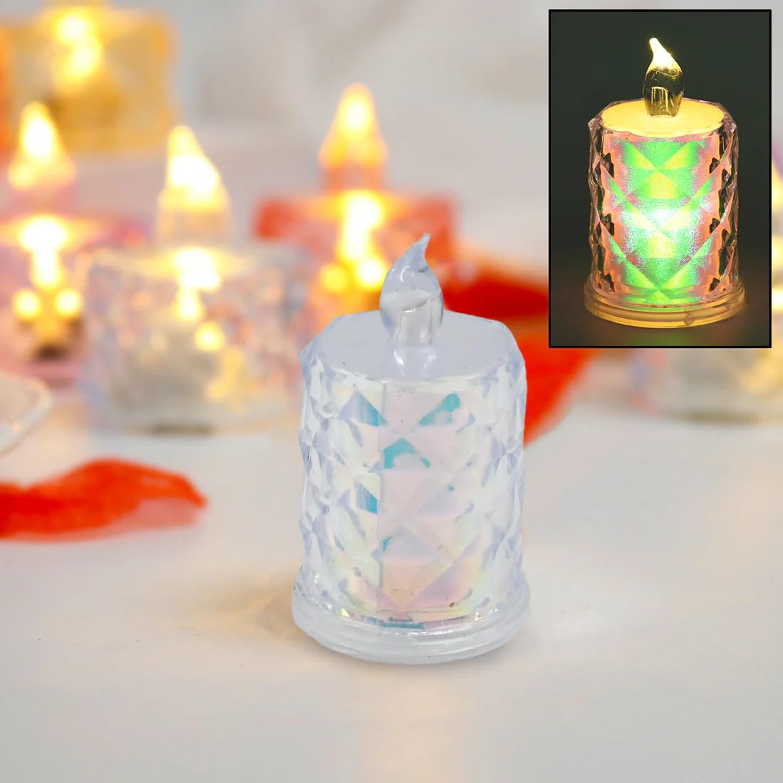 Oblivion Festive Lighting for Any Occasion: 1 Pack LED Tealight Candles – Flameless Battery Operated Candles – Warm White Glow – Safe & Long-Lasting – Home Décor, Parties, Weddings, Festivals & More