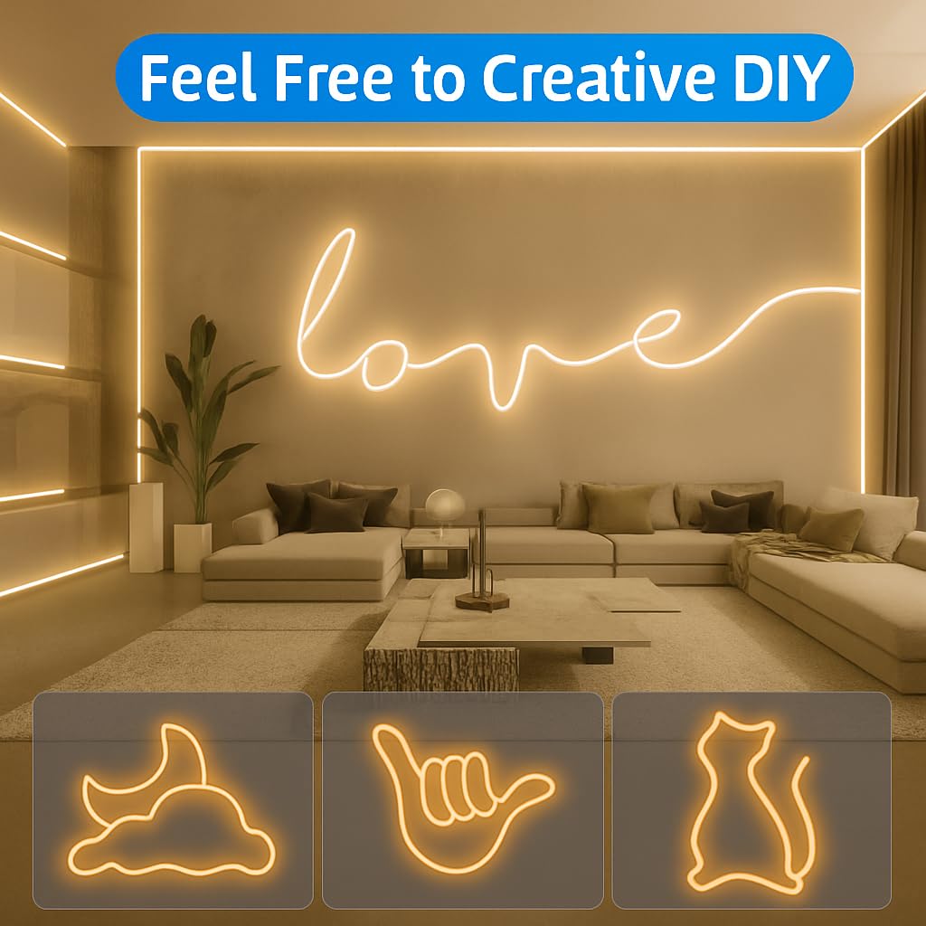 12MM THICK 220V SMD Warm Neon Rope Light