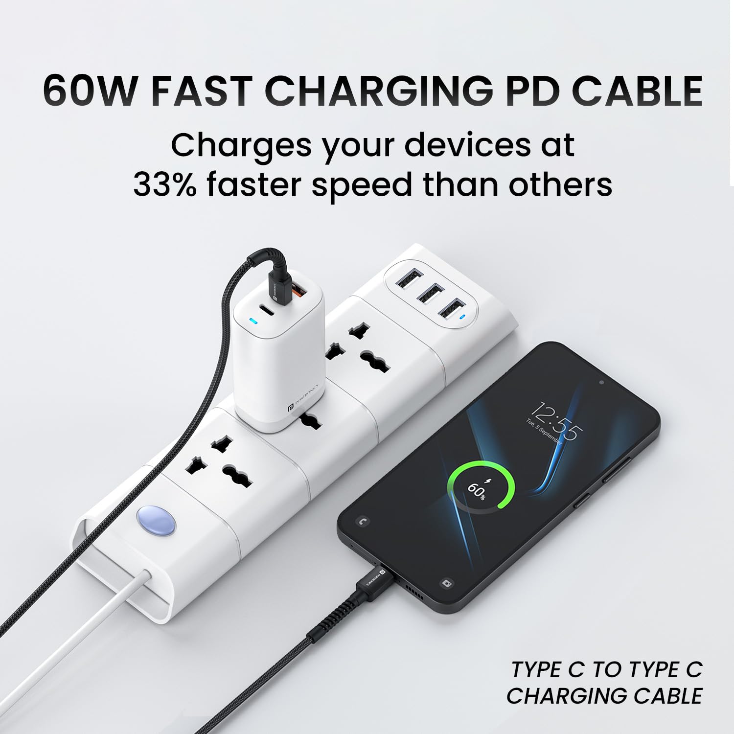 2 Meter Fast Charging & Data Sync Braided Cable