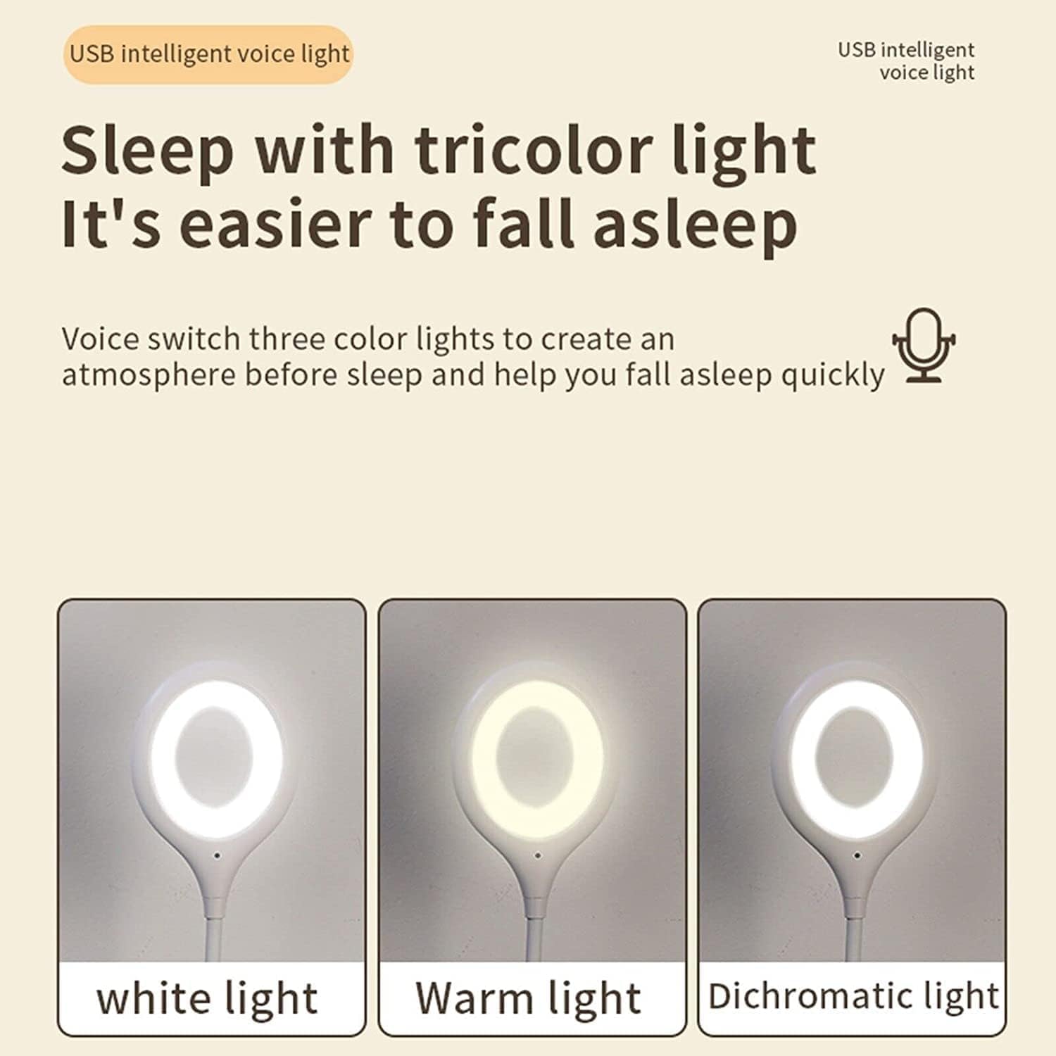 USB Intelligent Voice Control Lamp Activated Lights