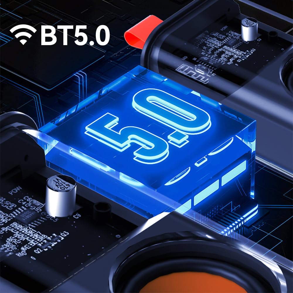 BeatNova Armour Glow Transparent RGB Bluetooth Speaker