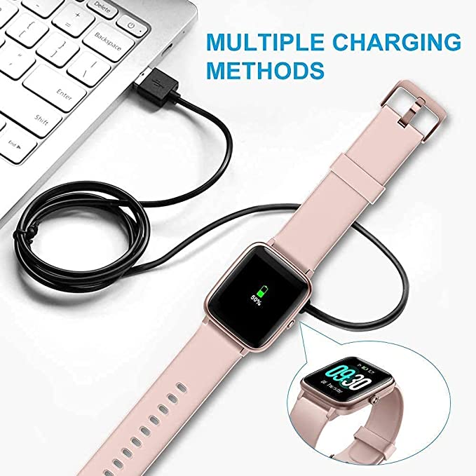 USB Magnetic Charging Cable 2 Pins 0.5 m Compatible with Boult Rover Pro Smart Watch