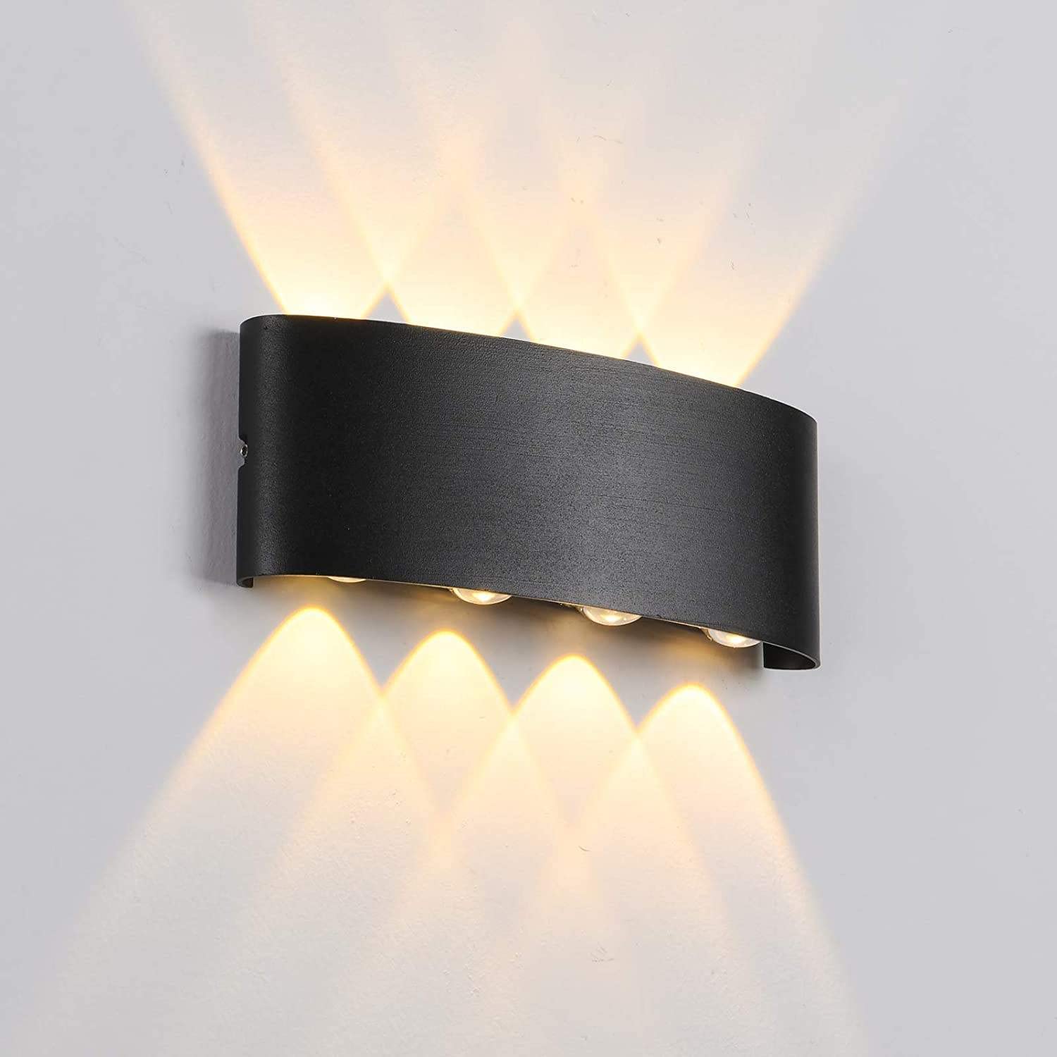 Groeien Modern Wall Lamp 8W Indoor Up Down Wall Light Light Hallway Wall Sconce for Home-Warm White (1)(wired_electric, Aluminium)