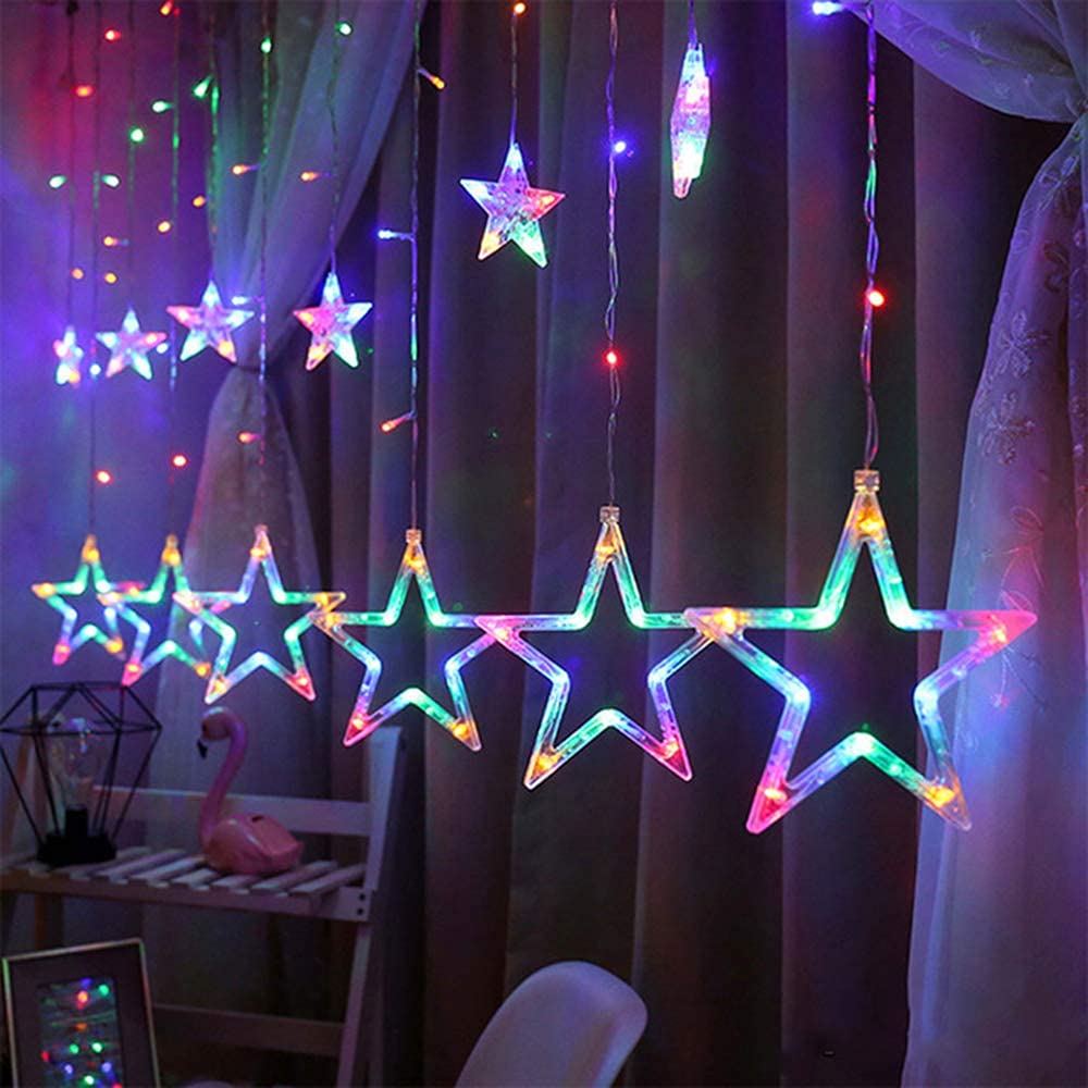 Festive Fantasy 25m Multicolored Star Curtain