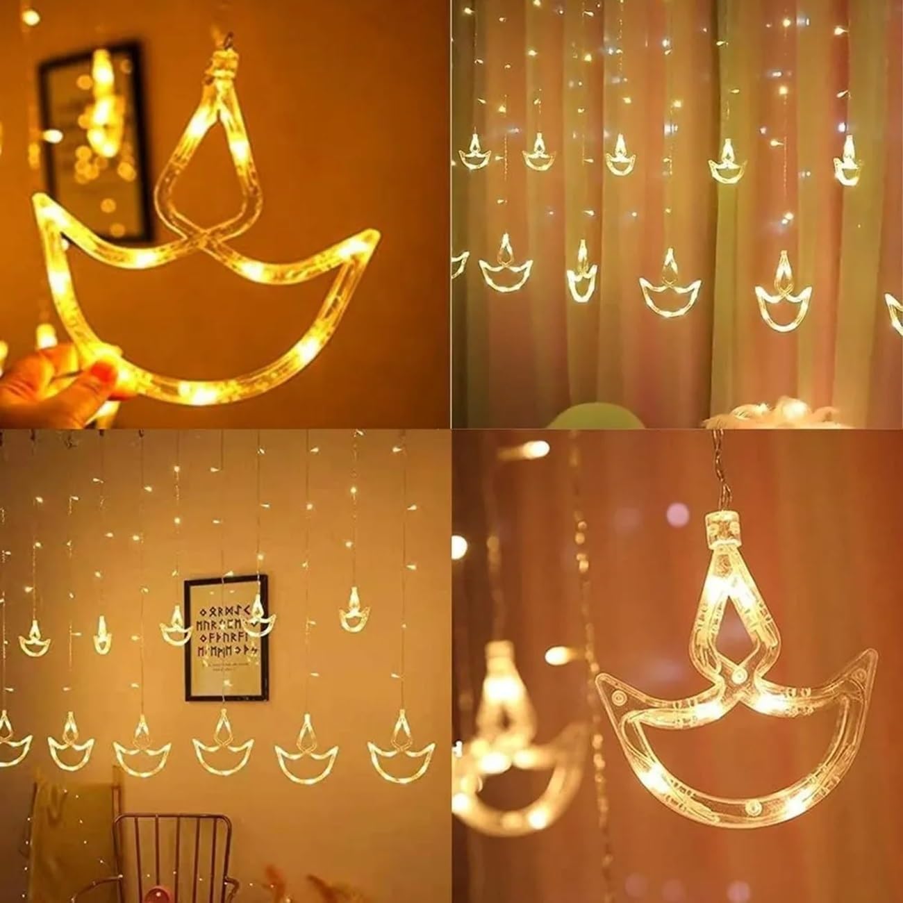 Diya 6+6 Curtain Fairy Lights