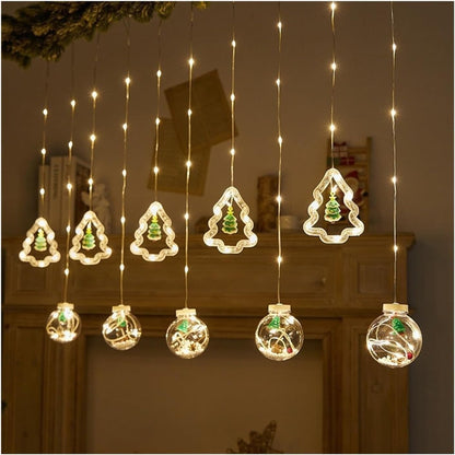 5+5 Ball and Tree Warm White Christmas LED Decorative Lights