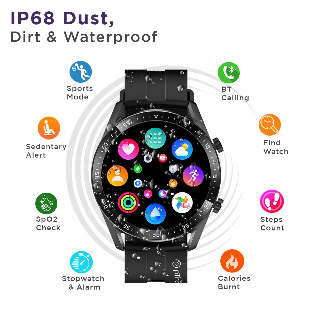 PTron Force X11P Bluetooth Calling Smartwatch 1