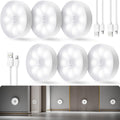 Motion Sensor Light for Home (Pack of 2) with USB Charging Wireless Self Adhesive LED Body Induction Lamp Sensor Light for Wardrobe Lights with Sensor Night Light for Cupboard Stairs