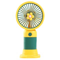 Spiaty Flower USB Rechargeable Handheld Mini Fan Outdoor Portable Small Electric Fan, Yellow