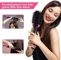 Hot Air Brush - One Step Hair Dryer Brush, 1000 Watt 6.6ft Cable 3-in-1 Salon Negative Straighten Electric Blow Dryer with New Feature Anti-scald Reduce Frizz and Static Styling Tools