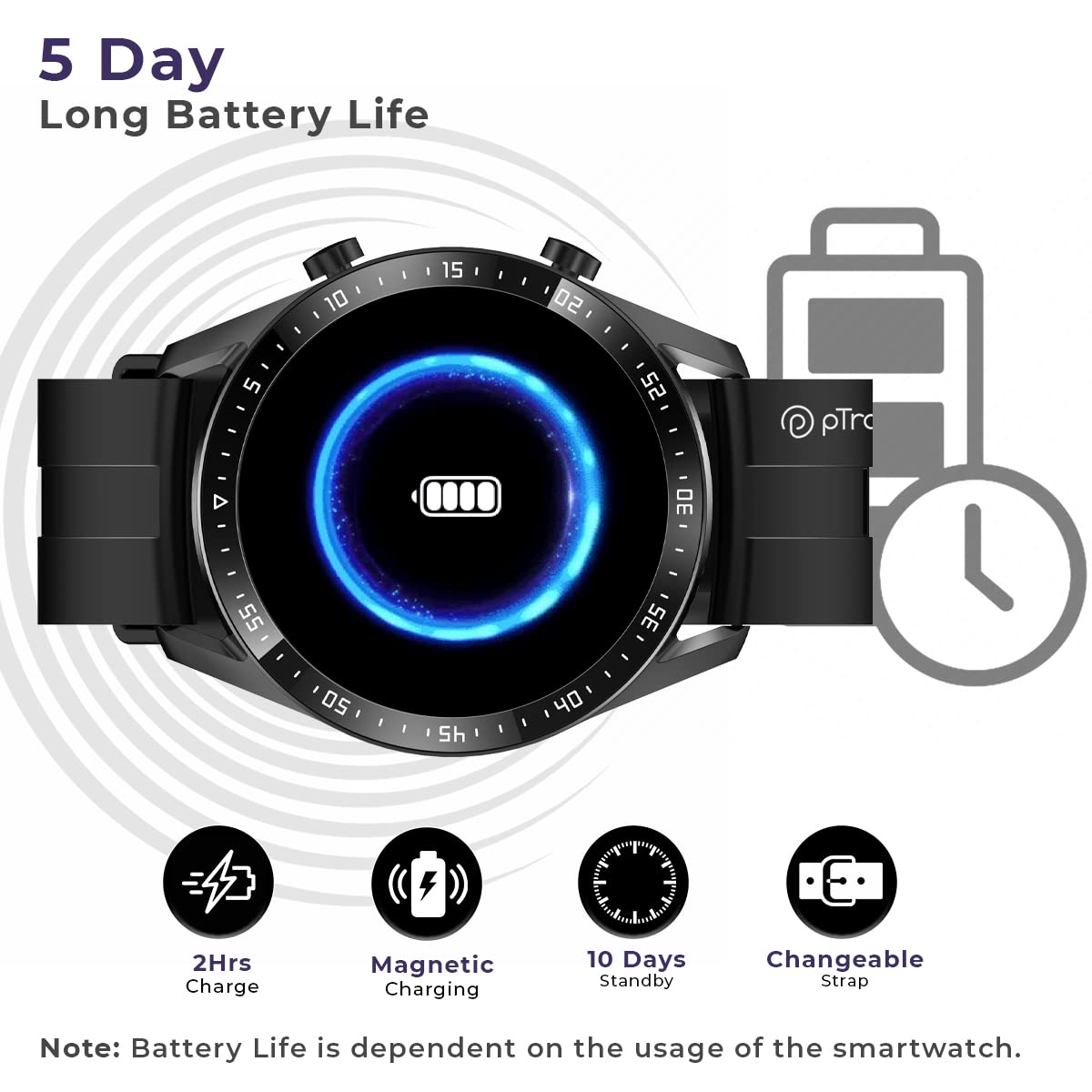 PTron Force X11P Bluetooth Calling Smartwatch 1