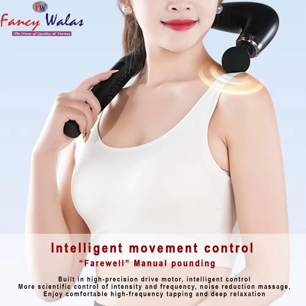 Replicates Shiatsu Massager with Upgraded Extended Handle, Full Body Massager for Pain Relief Deep Tissue with LCD Screen, Massage Gun with 4 Massage Heads | 9 Modes & 9 Speed Levels