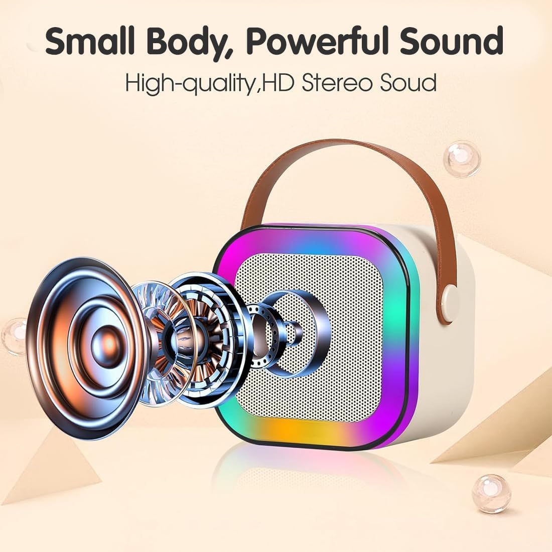 Audiaura 10w Mini Karaoke Machine with Wireless Mic
