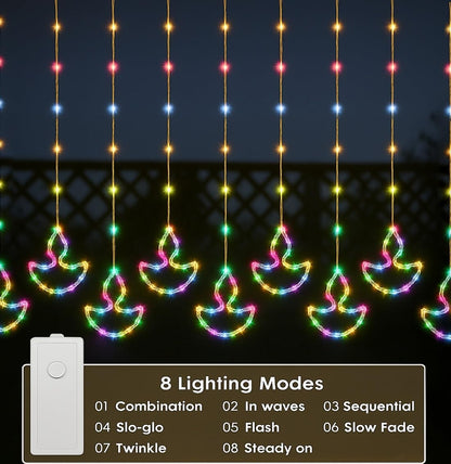 Diya 6+6 Curtain Fairy Lights