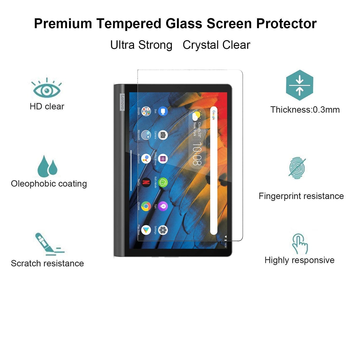 Tempered Glass for Lenovo Yoga Smart Tab 10.1 YT-X705X/YT-X705F