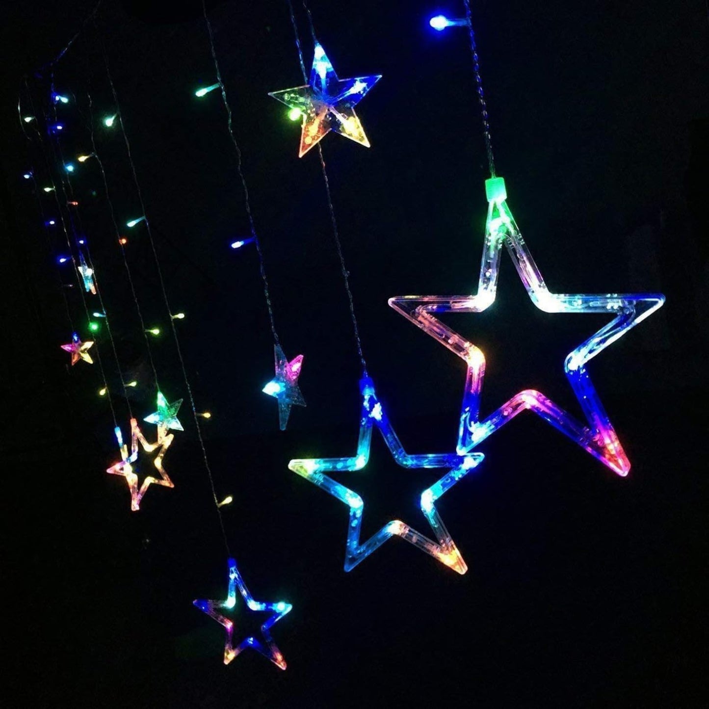 Festive Fantasy 25m Multicolored Star Curtain