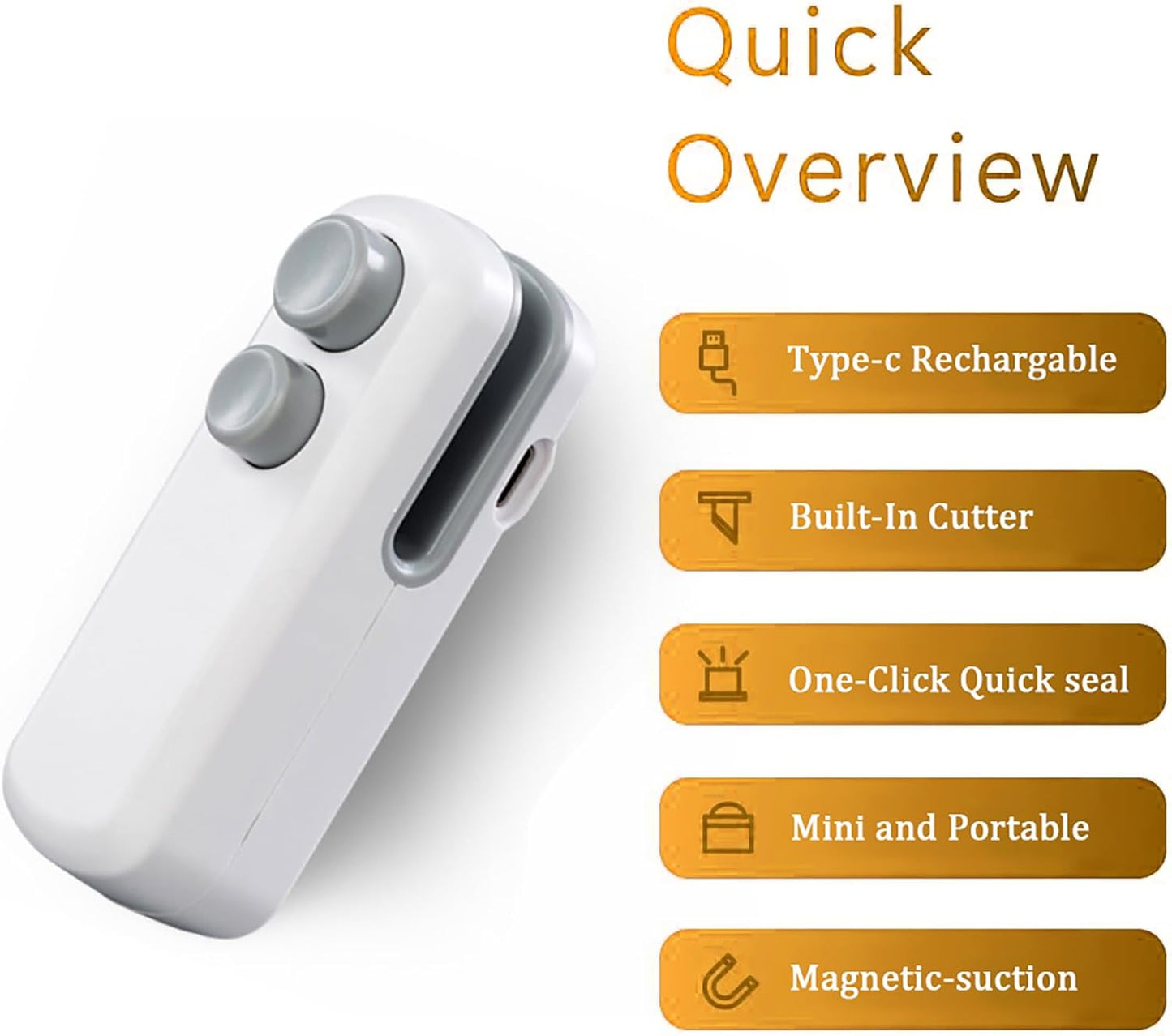 Rechargeable Mini Sealing Machine Heat Vacuum Sealer