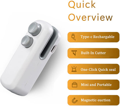 Rechargeable Mini Sealing Machine Heat Vacuum Sealer