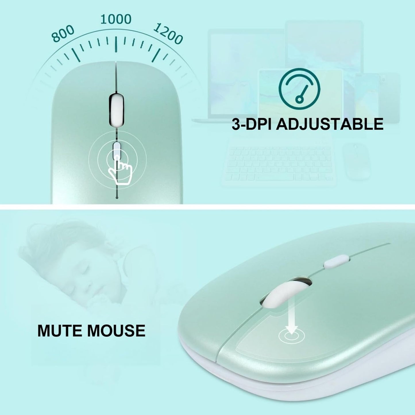 Mini Bluetooth Keyboard and Mouse Combo